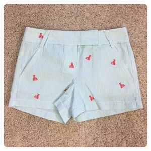 NWT! J. Crew seersucker lobster shorts